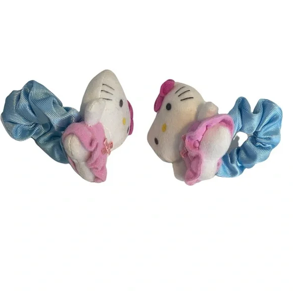 Vintage Hello Kitty Ballerina Hair Scrunchies - set of 2 - Picture 2 of 6